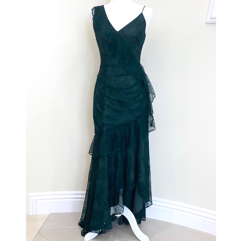 Keepsake Divine Lace Dress in Forest Green / Formal Maxi Dress